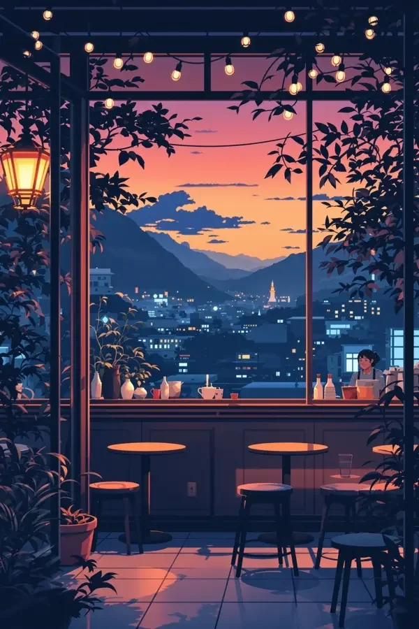 黄昏后的咖啡屋